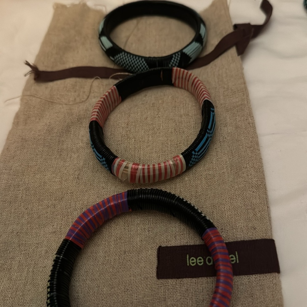 Set of 3 Lee Angel woven bangles - Picture 3 of 3